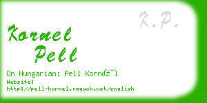 kornel pell business card